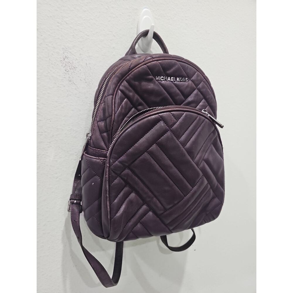Michael Kors Abbey Medium Backpack in Plum / Purple is a stylish Soft Leather - Picture 9 of 16